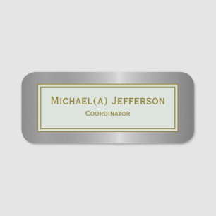 Silver Metallic And Platinum Shades: Unique Luxury Name Tag