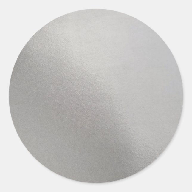 silver metallic backdrop background sparkle classic round sticker (Front)