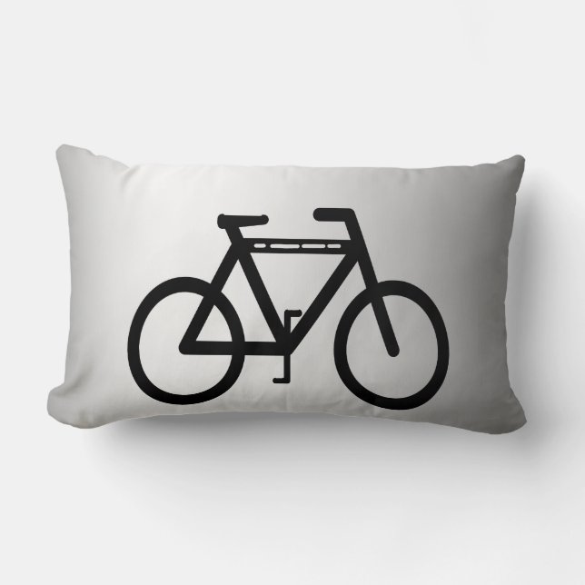 Silver Metallic Bicycle Lumbar Cushion (Front)