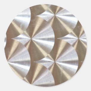 SILVER METALLIC CDROMS MUSIC DISCS CIRCLES TEXTURE CLASSIC ROUND STICKER