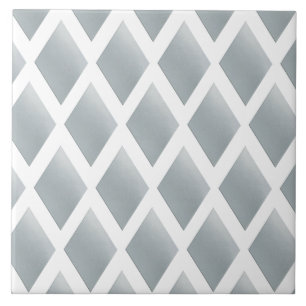 silver metallic diamond pattern stylish ceramic tile