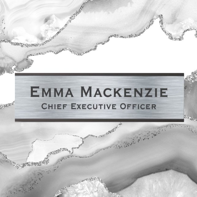 Silver Metallic Look Hanging Door Sign Name Plate (Creator Uploaded)