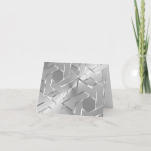 Silver Metallic Look Star of David Thank You Card