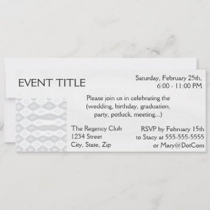 Silver Metallic Looking Background Invitation