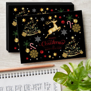 Silver Metallic Merry Christmas  Envelope