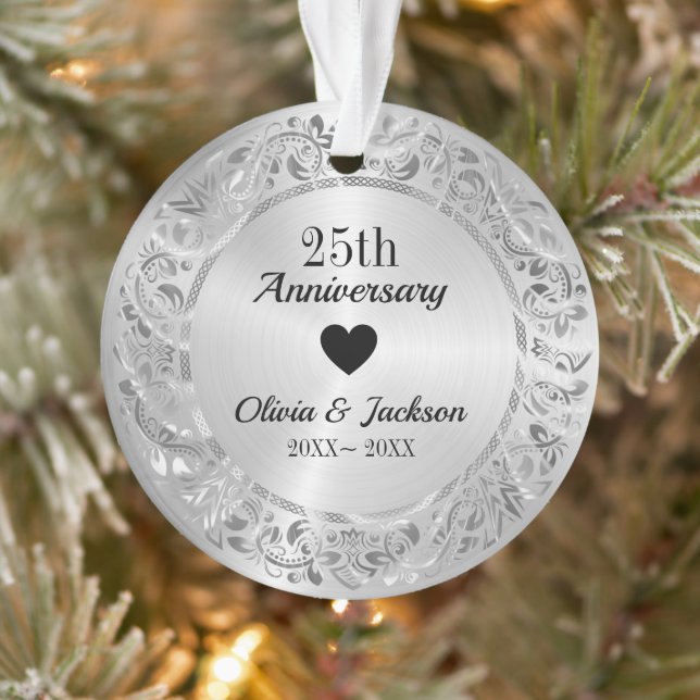 Silver Metallic Ornament (Tree)