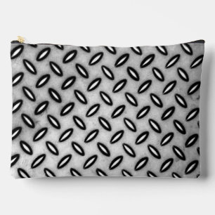 Silver Metallic Patterned Accessory Pouch