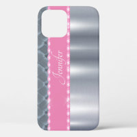 Silver Metallic Pink Personalised Case-Mate Samsun