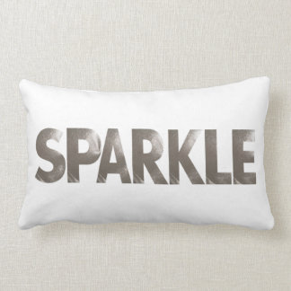 Silver Metallic Sparkle Lumbar Pillow