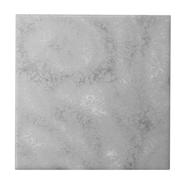 Silver metallic texture rustic shimmer stylish ceramic tile (Front)