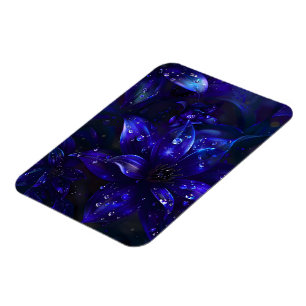 Silver Midnight Blooms Magnet
