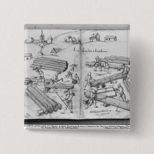 Silver mine of La Croix-aux-Mines, Lorraine 15 Cm Square Badge