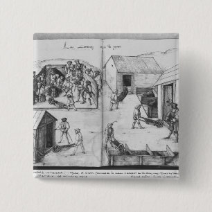 Silver mine of La Croix-aux-Mines, Lorraine 15 Cm Square Badge