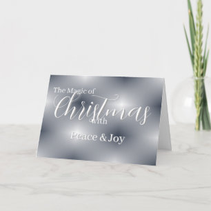 Silver Minimalist Christmas Personalised Card