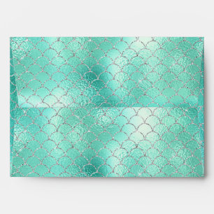 Silver Mint Mermaid Envelope