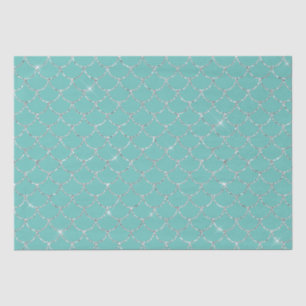 Silver Mint Mermaid  Tissue Paper