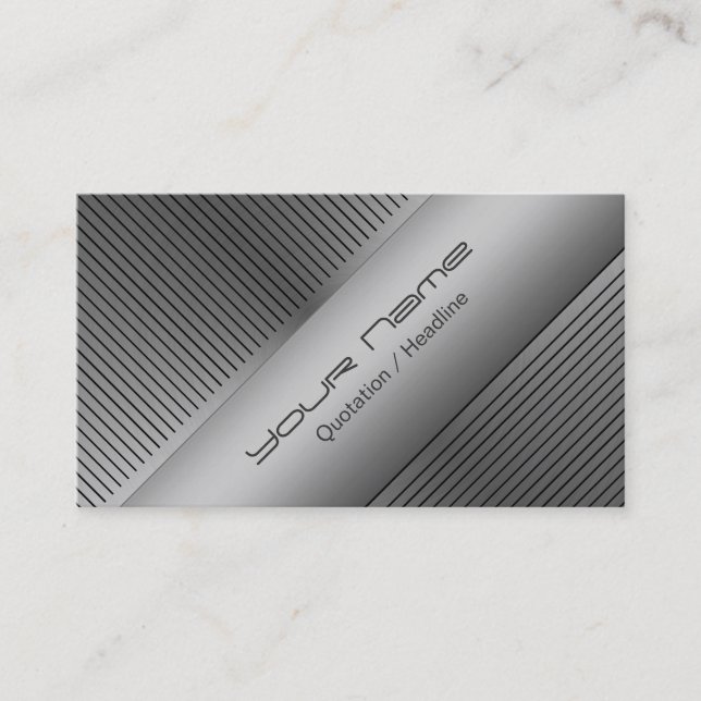 Silver Modern Business Card (Front)
