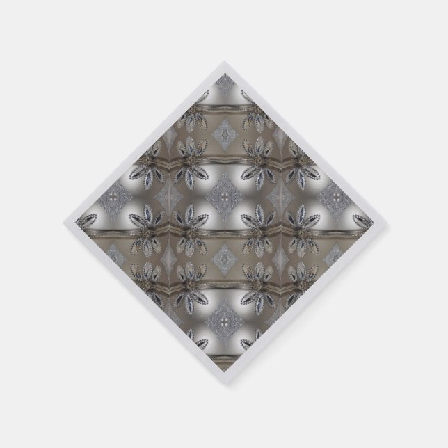 Silver Modern Design Napkin (Corner)