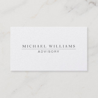 SILVER MODERN ELEGANT PROFESSIONAL METAL BUSINESS CARD