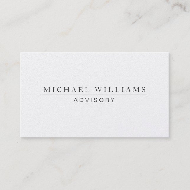 SILVER MODERN ELEGANT PROFESSIONAL METAL BUSINESS CARD (Front)