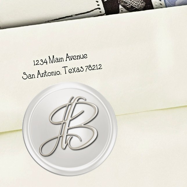 Silver Monogram B Envelope Seal (Creator Uploaded)