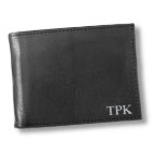 Silver Monogram Borello Leather Convertible Wallet