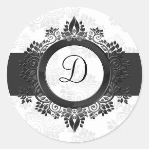 silver monogram envelope seal