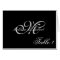 Silver Monogram Polka Dot Table Number
