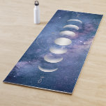 Silver Moon Phases, Purple Galaxy Yoga Mat<br><div class="desc">Our Silver Moon Phases, Purple Galaxy personalised yoga mat is perfect for the yogi who wants to be in touch with the cosmos. Both sides feature a beautiful purple and blue galaxy design. In addition, one side has the moon phases in faux metallic silver, and the other side is customisable...</div>