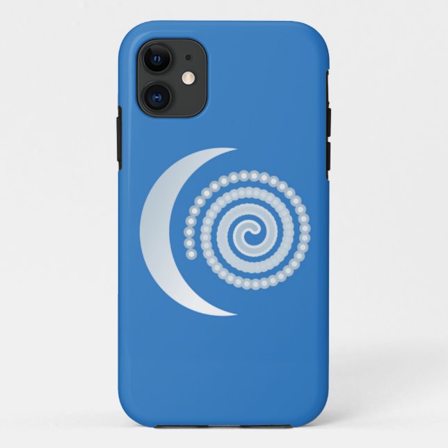 Silver Moon Spiral Case-Mate iPhone Case (Back)