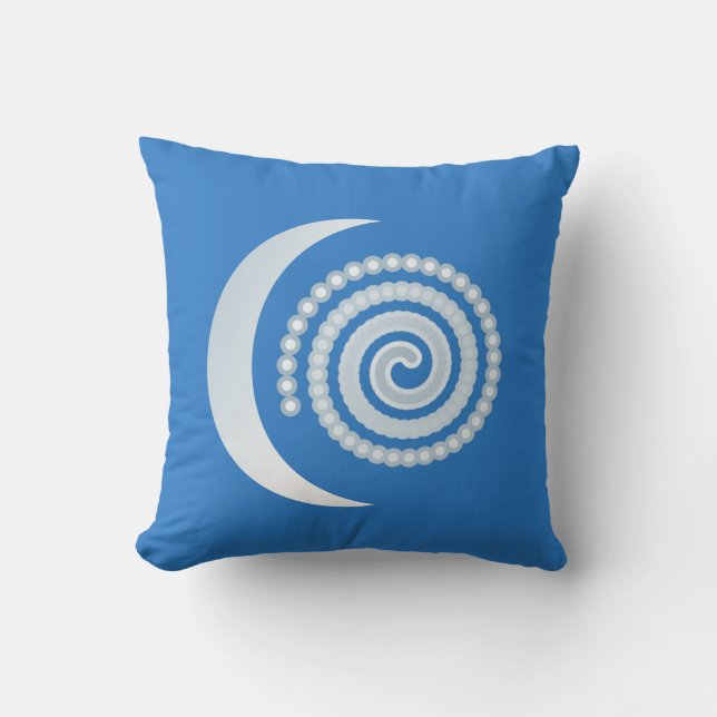 Silver Moon Spiral Cushion (Front)