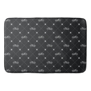 Silver Motorcycle Bath Mat