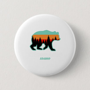 Silver Mountain Idaho Skiing Snowboarding Bear 6 Cm Round Badge
