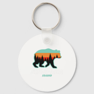 Silver Mountain Idaho Skiing Snowboarding Bear Key Ring