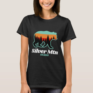 Silver Mountain Idaho Skiing Snowboarding Bear  T-Shirt