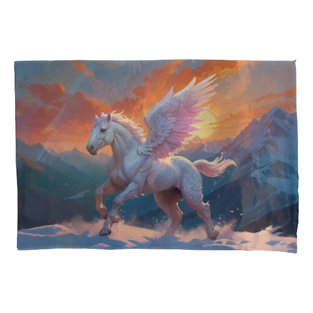 Silver Mountain Pegasus  Pillowcase (Front)