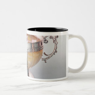 Silver mounted mother-of-pearl wassail bowl Two-Tone coffee mug