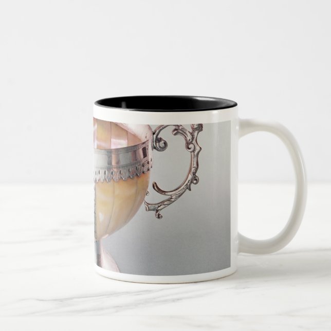 Silver mounted mother-of-pearl wassail bowl Two-Tone coffee mug (Right)