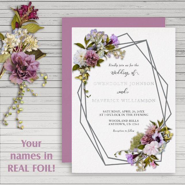 Silver Multicolored Floral Geometric Wedding (Creator Uploaded)