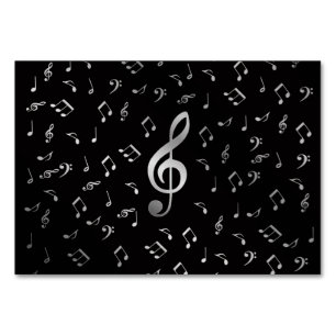 silver music notes table number