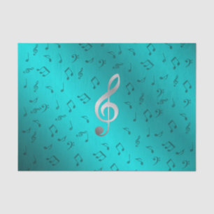 silver music notes tissue paper