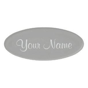 Silver Name Tag
