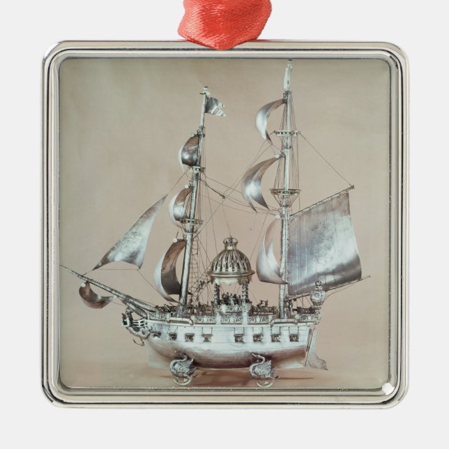 Silver Nef Metal Tree Decoration (Front)