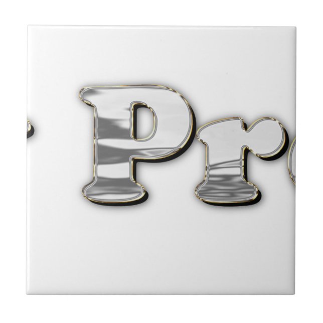 silver Not My President Ceramic Tile (Front)