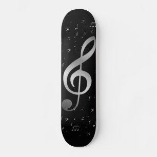 silver notes skateboard