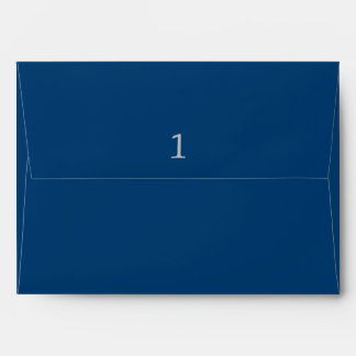 Silver Number Blue Envelope
