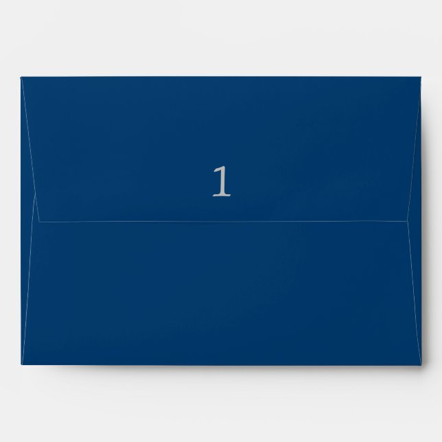 Silver Number Blue Envelope (Back (Top Flap))