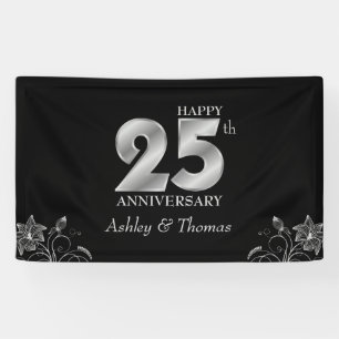 Silver Numbers Anniversary Banner