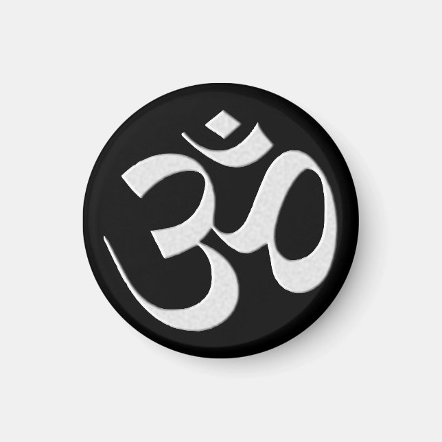 Silver Om  Magnet (Front)