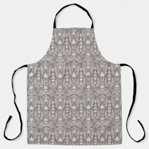 Silver Ornate Modern Apron